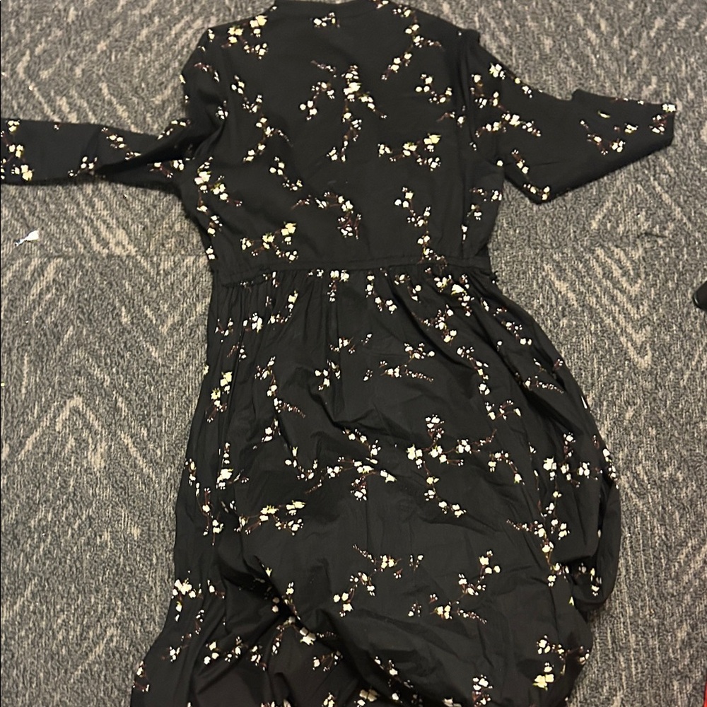 J. Peterman Black Floral Midi Dress - Picture 6 of 6